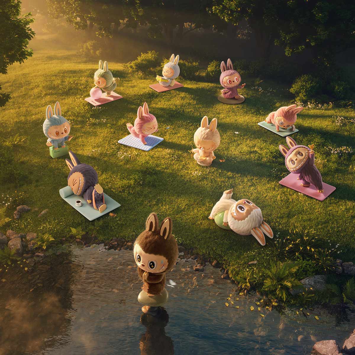 Labubu Zone Out Figure - Lazy Yoga Series - Image 2